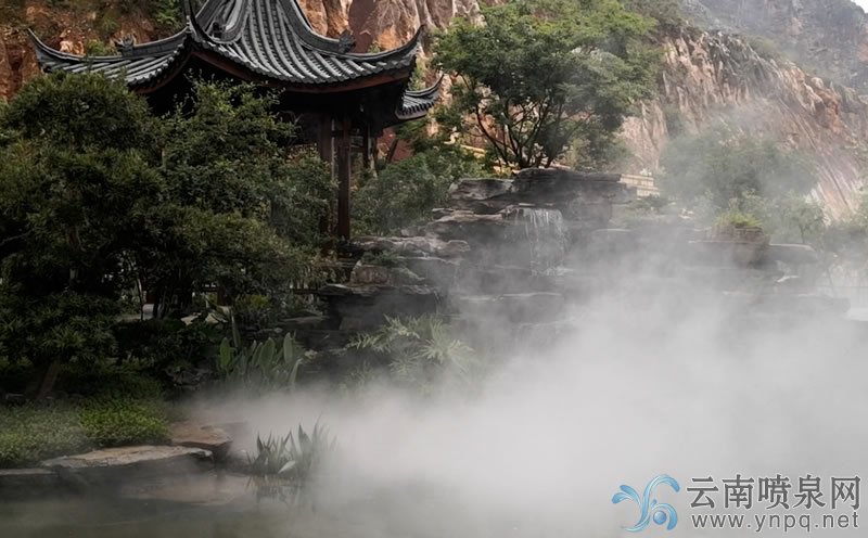 打造仙氣飄飄的古典庭院水景—高壓冷霧工程