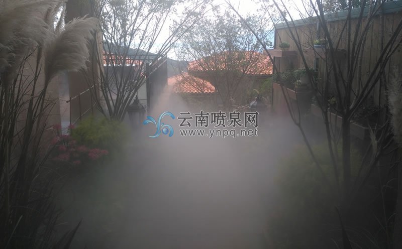 云南冷霧工程-澄江太陽山別墅智能自動(dòng)化、遙控冷霧系統(tǒng)工程