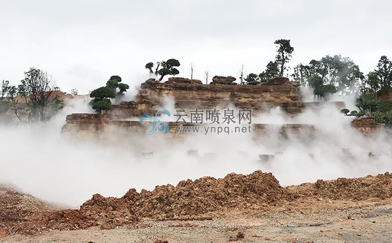 冷霧工程案例展示—建水五龍湖公園假山冷霧項(xiàng)